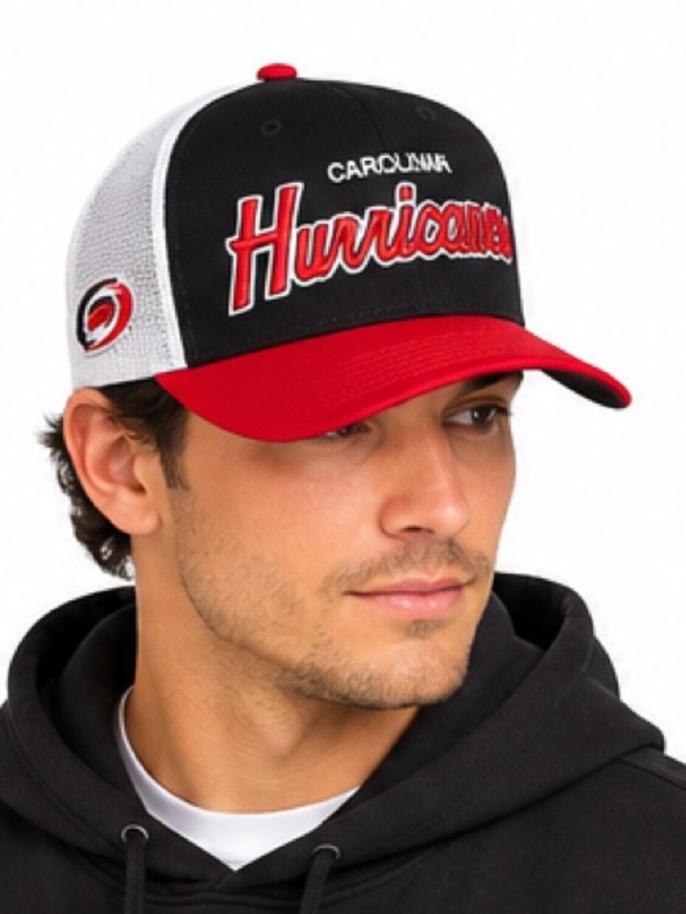 Carolina Hurricanes Reebok NHL Trucker Snapback Hat NWT Black Red White